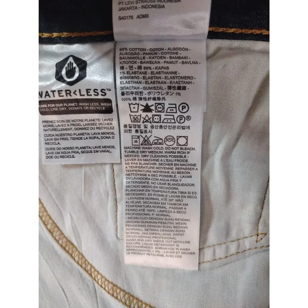 Levis 541 Jeans Mens 48x30 Athletic Fit Straight Leg Dark Wash Casual Americana